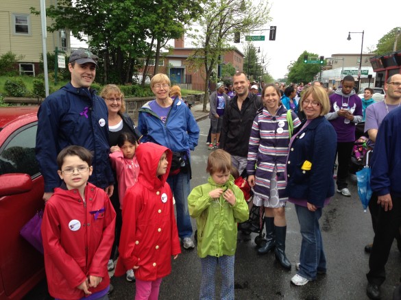 Neither rain nor sleet will keep St. John's walkers from their rounds.